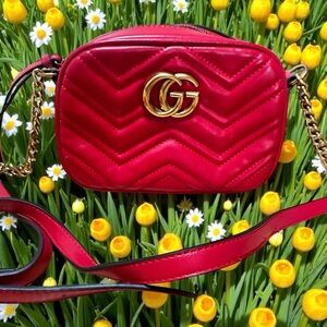 Stylish Red Quilted Women's Bag